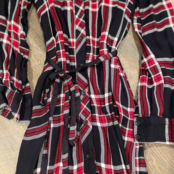 Plaid Button Down Dress by BLL nyc, Size Large - Picture 3 of 10